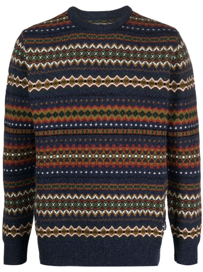 Navy Blue Crew Neck Sweater 1
