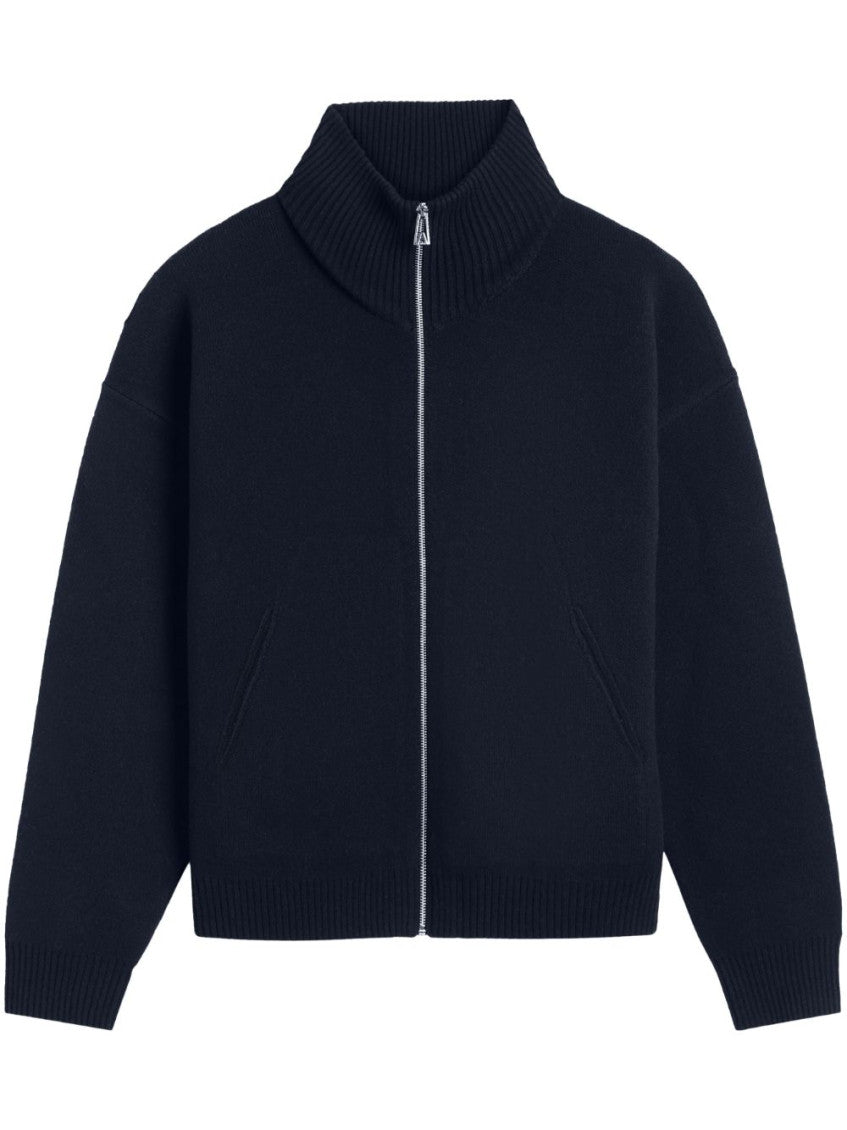 Navy Blue Wool Cardigan 1
