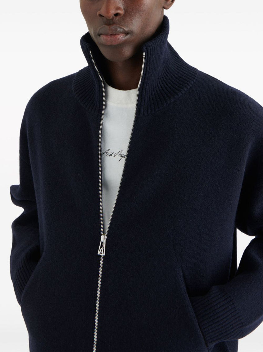 Navy Blue Wool Cardigan 3