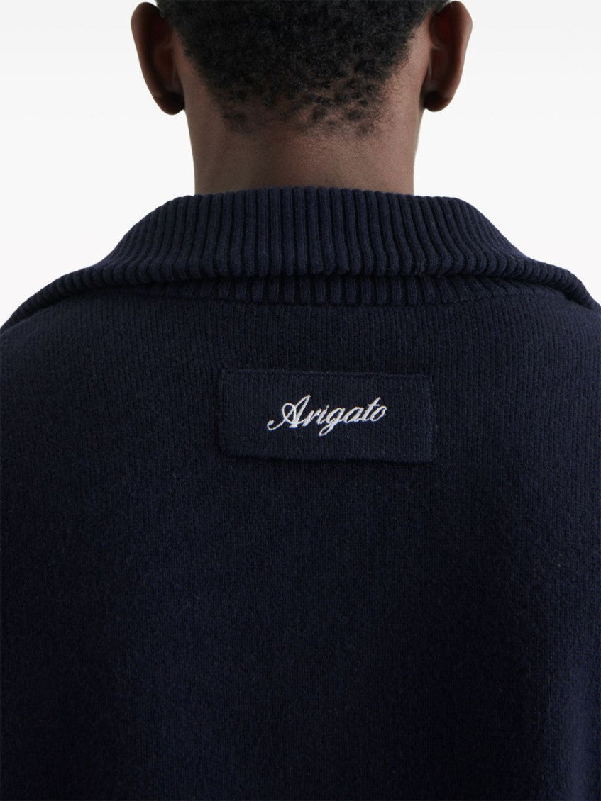 Navy Blue Wool Cardigan 5