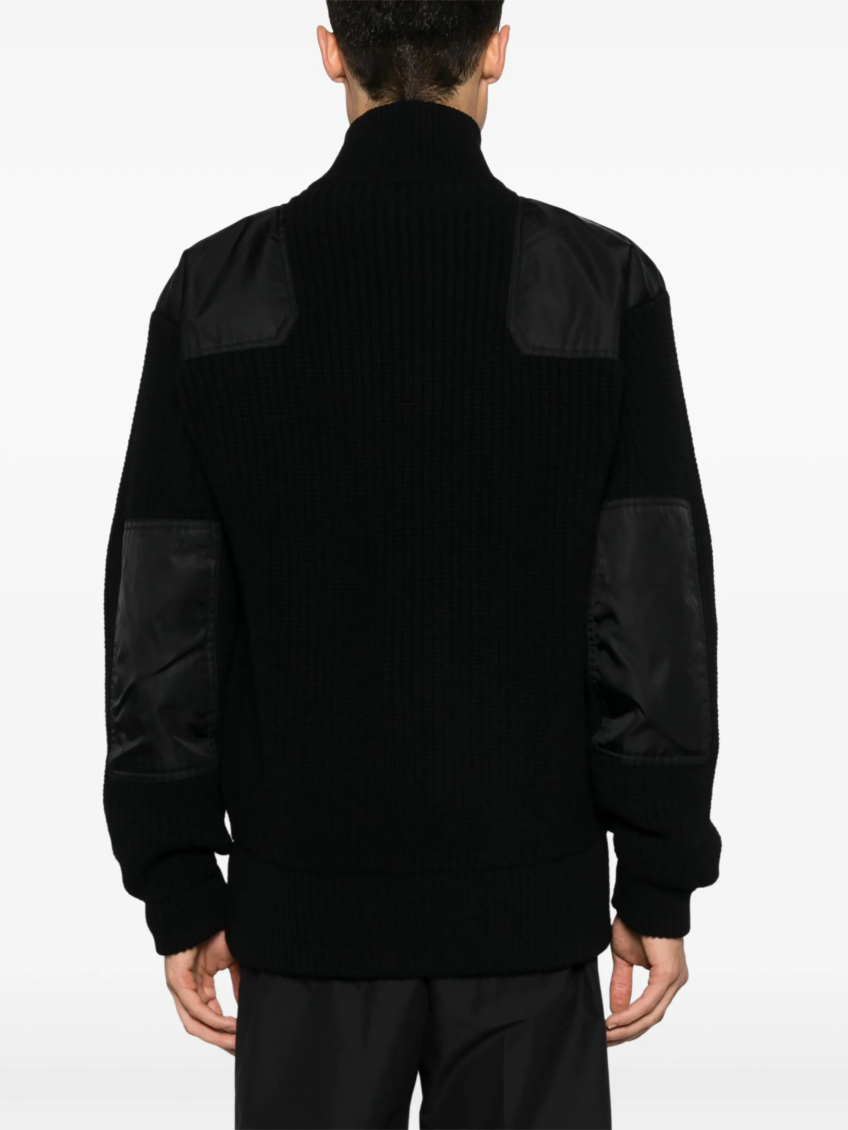 Black Wool Blend Cardigan 4