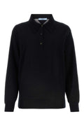 Black cashmere polo shirt 1