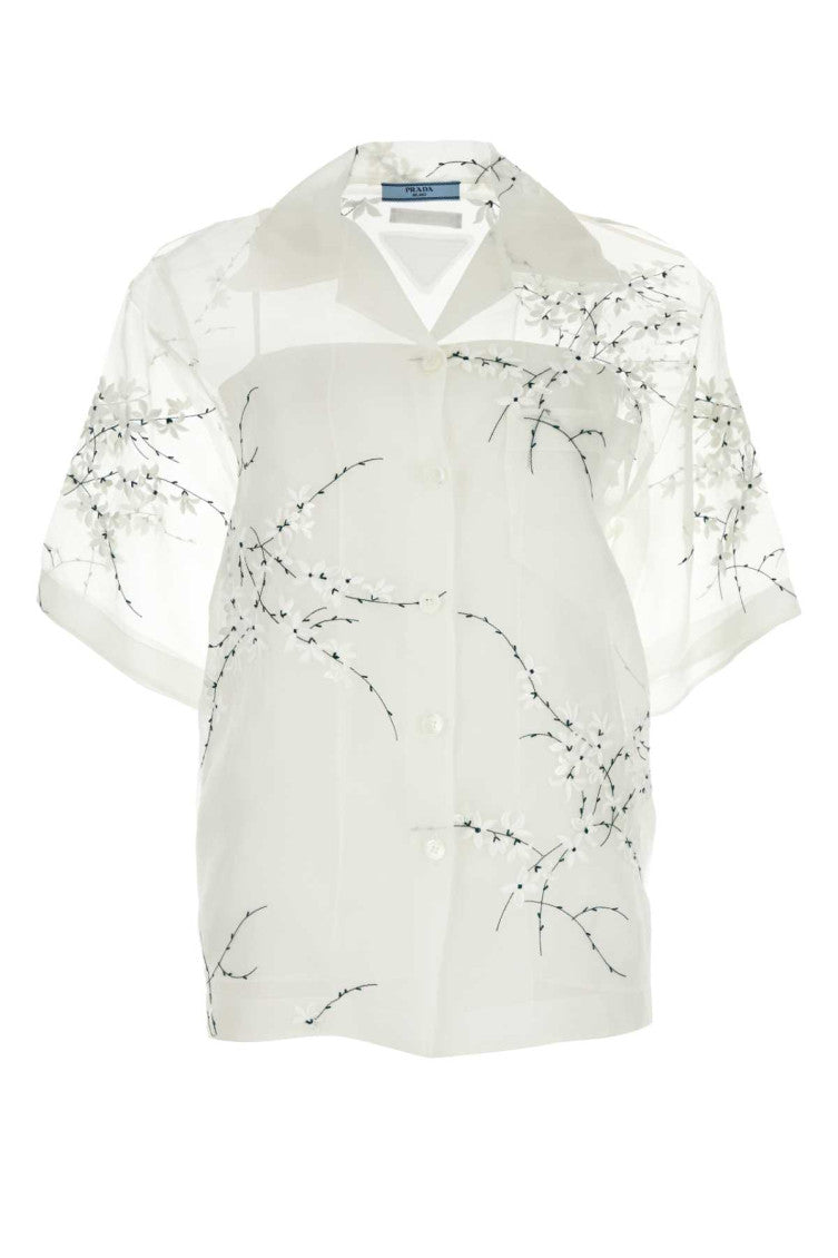 White Silk See-through Shirt 1