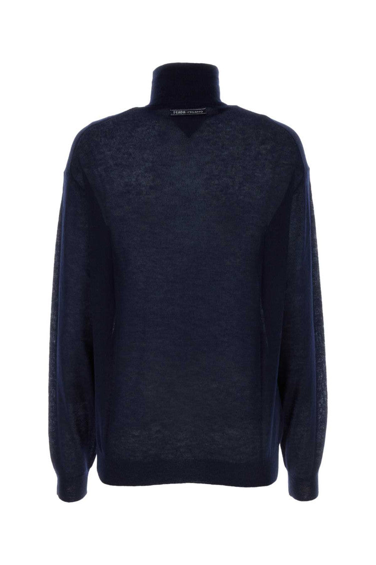 Navy Blue High neck Sweater 2