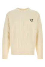 Ecru Crewneck Logo Sweater 1