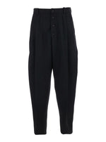 Black Pleated Buttoned Pants 1