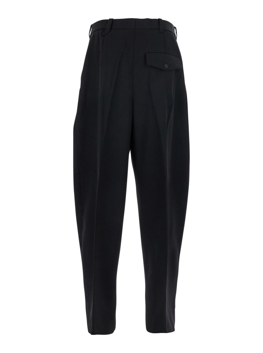 Black Pleated Buttoned Pants 2