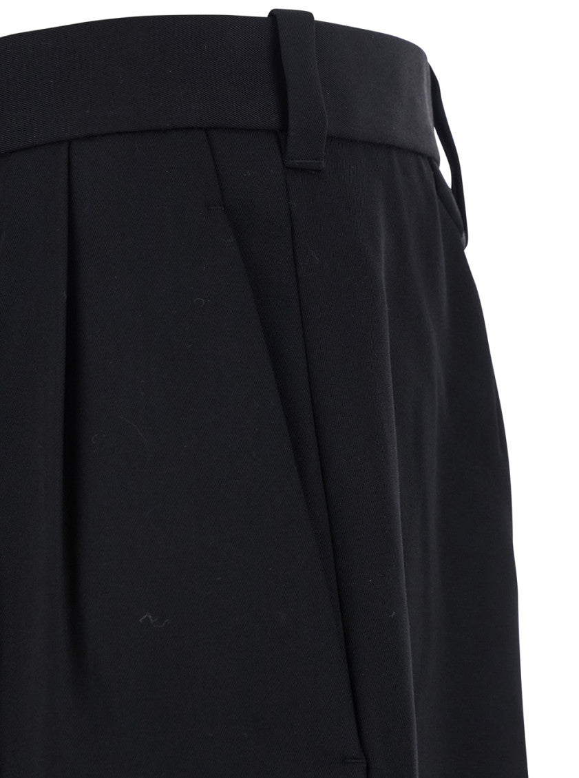 Black Pleated Buttoned Pants 3