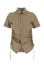Brown Embroidered Poplin Shirt 1