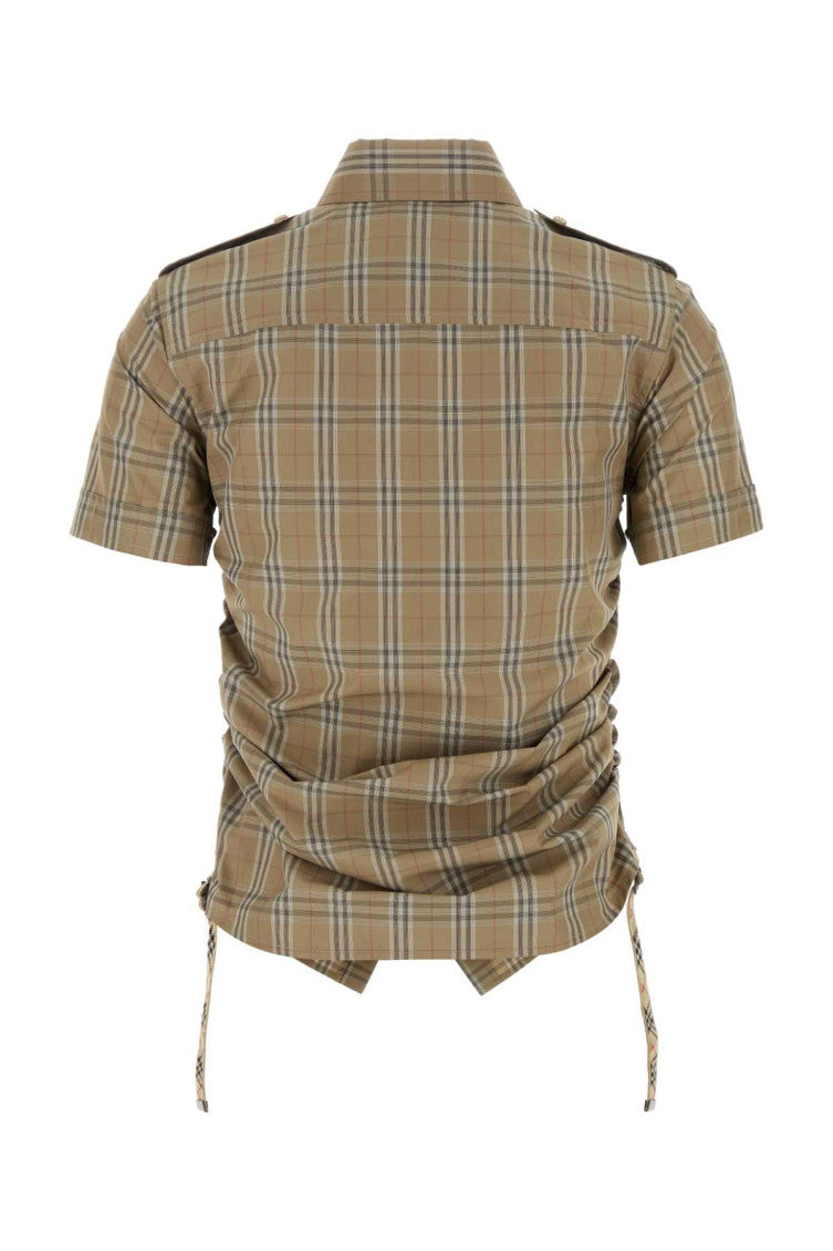 Brown Embroidered Poplin Shirt 2