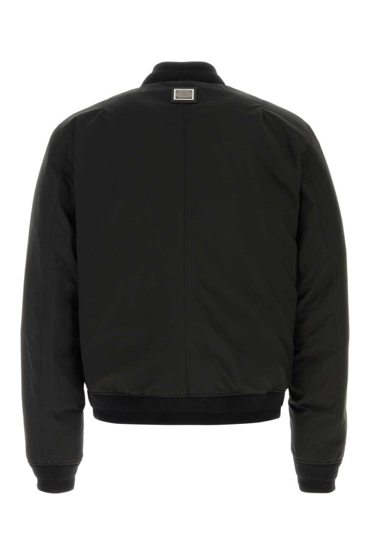 Black Logo Bomber Jacket 2