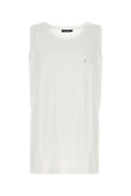 White Logo Patch Tank Top 1