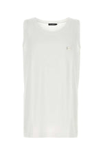 White Logo Patch Tank Top 1