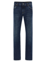 Blue Slim Fit Logo Jeans 1