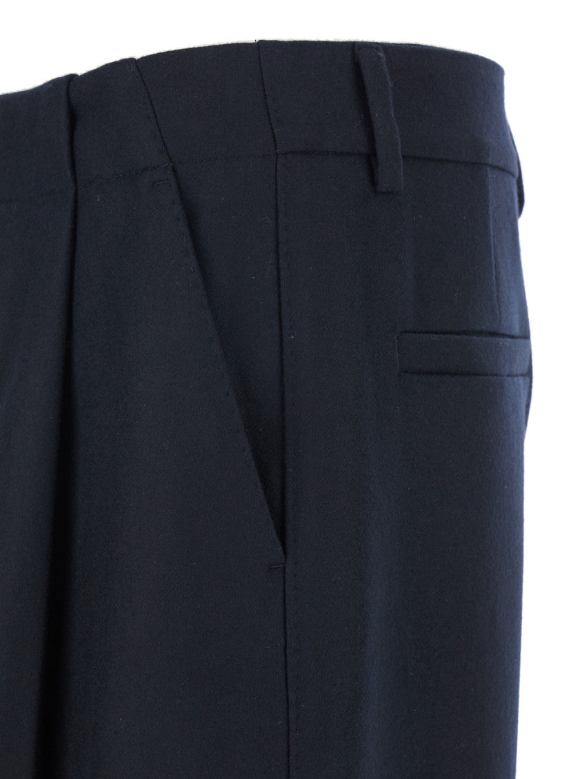 Black Cuffed Pleated Trousers 3