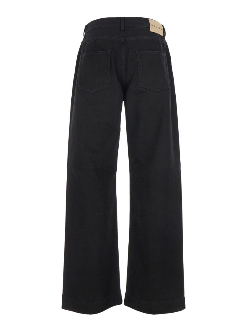 Black Regular Fit Logo Jeans 2