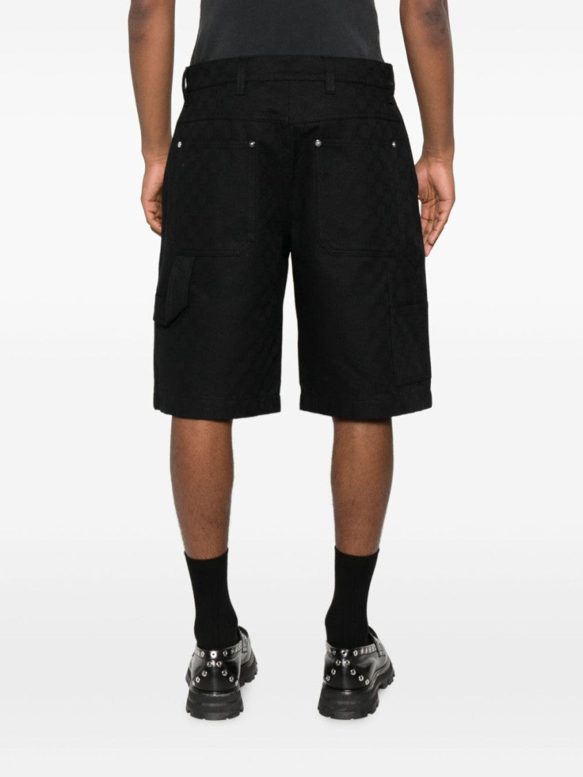 Black Canvas Bermuda Shorts 4