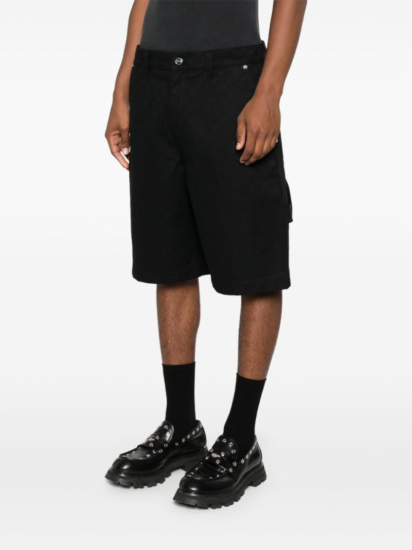 Black Canvas Bermuda Shorts 5