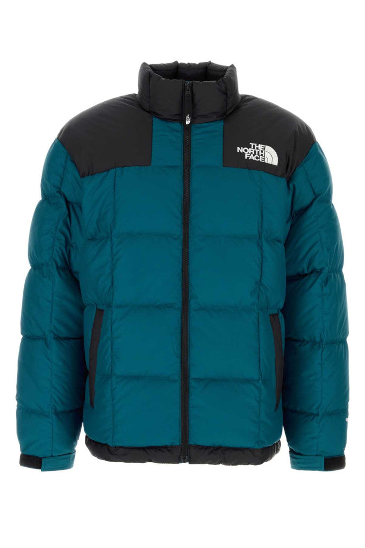 Petrol Blue Logo Down Jacket 1