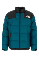 Petrol Blue Logo Down Jacket 1