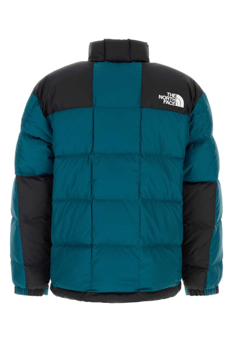 Petrol Blue Logo Down Jacket 2