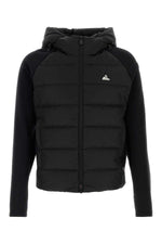 Black High Neck Logo Cardigan 1