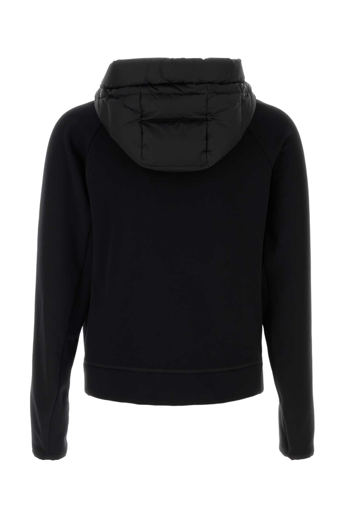 Black High Neck Logo Cardigan 2