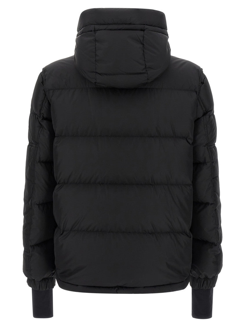 Black High Neck Logo Jacket 2