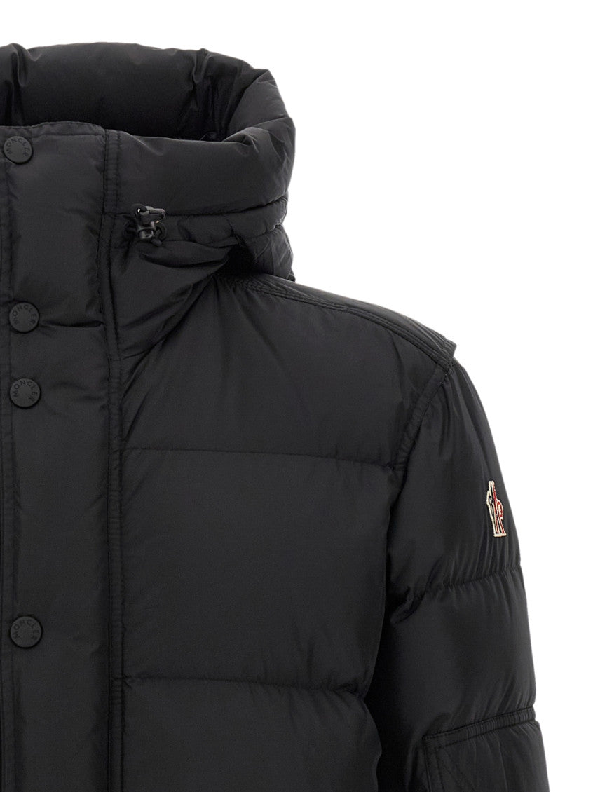 Black High Neck Logo Jacket 3