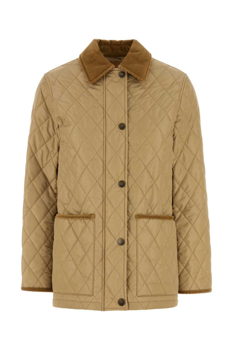 Beige Quilted Jacket 1