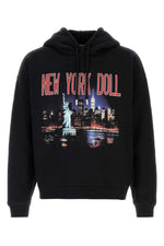 Black Graphic Print Hoodie 1