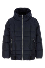 Navy Blue Nylon Down Jacket 1