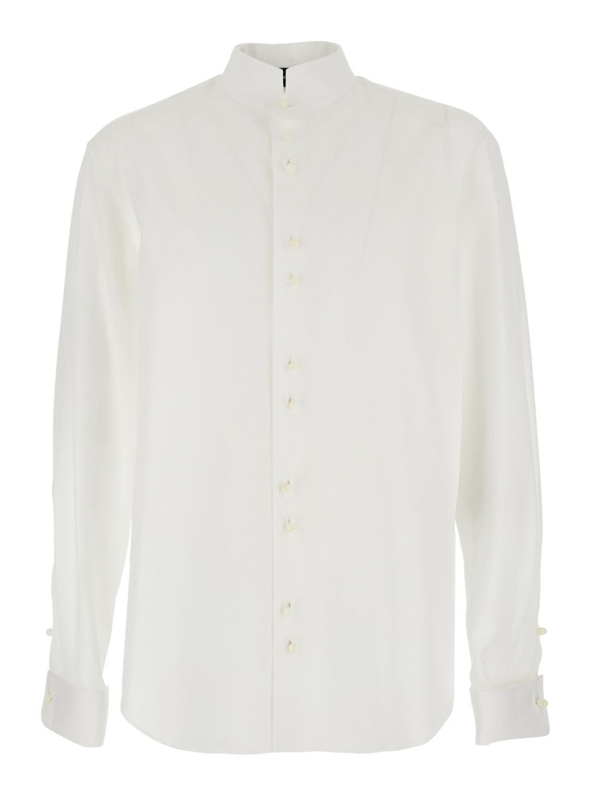 White Regular Solid Shirt 1