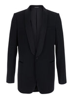 Black Tailored Tuxedo Blazer 1