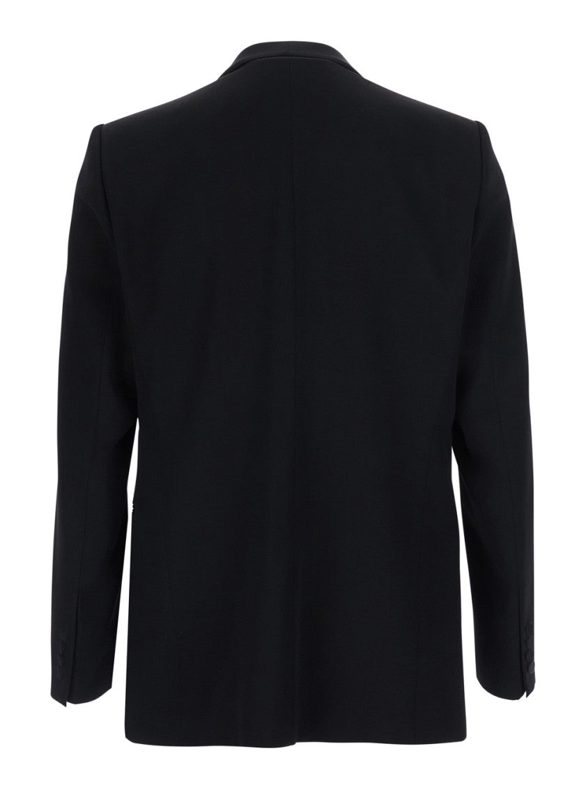 Black Tailored Tuxedo Blazer 2