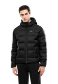Black Quilted Regular Jacket 1