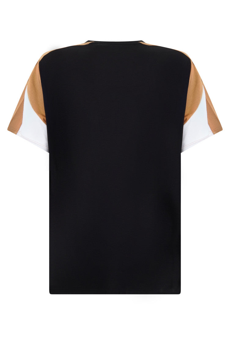 Black Color Block T-Shirt 2