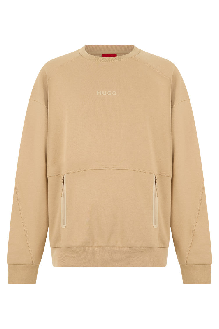 Beige Crew Neck Sweatshirt 1