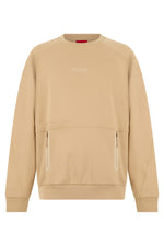 Beige Crew Neck Sweatshirt 1