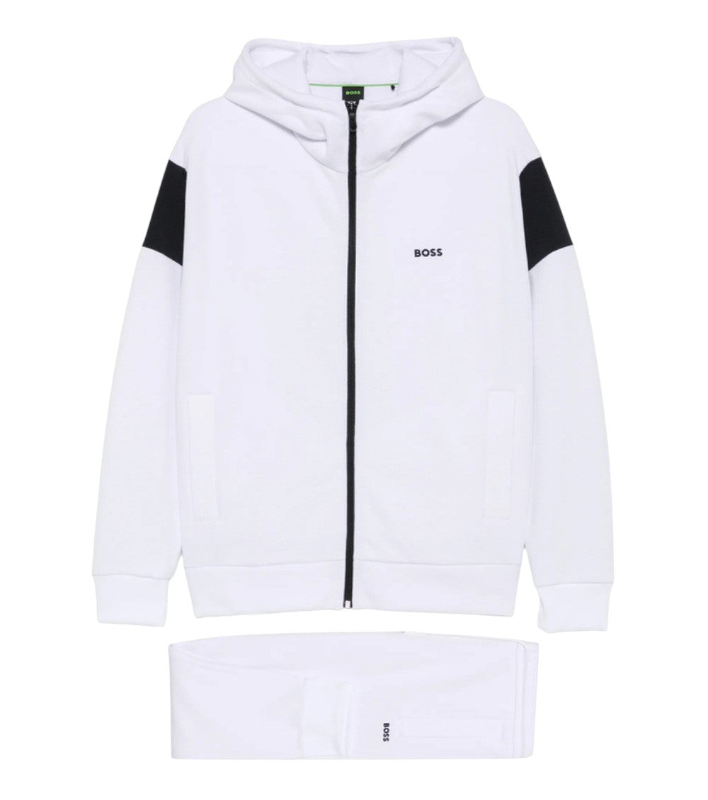 White Cotton Logo Track Suit 3