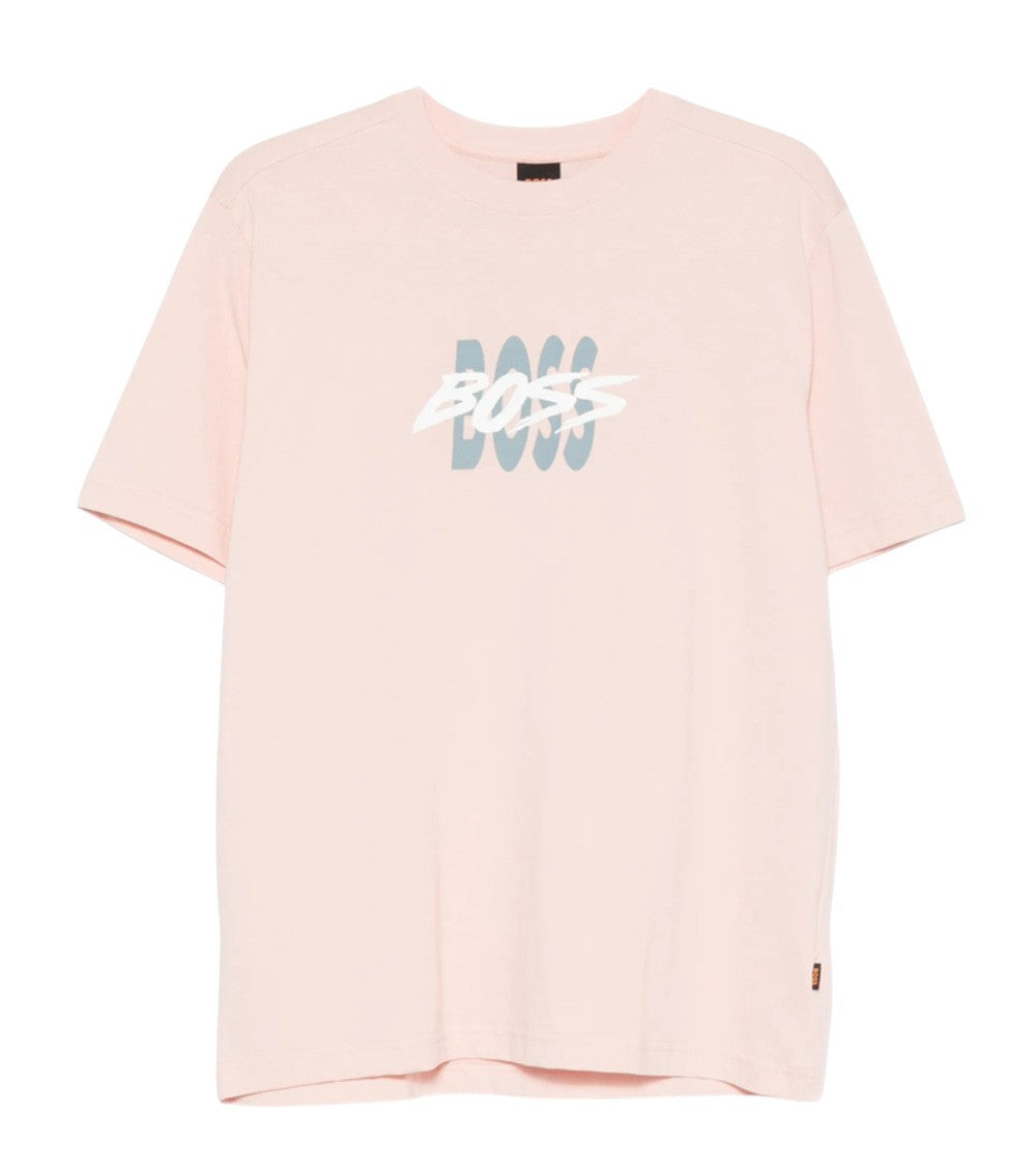 Pink Graphic Crew Neck T-Shirt 1