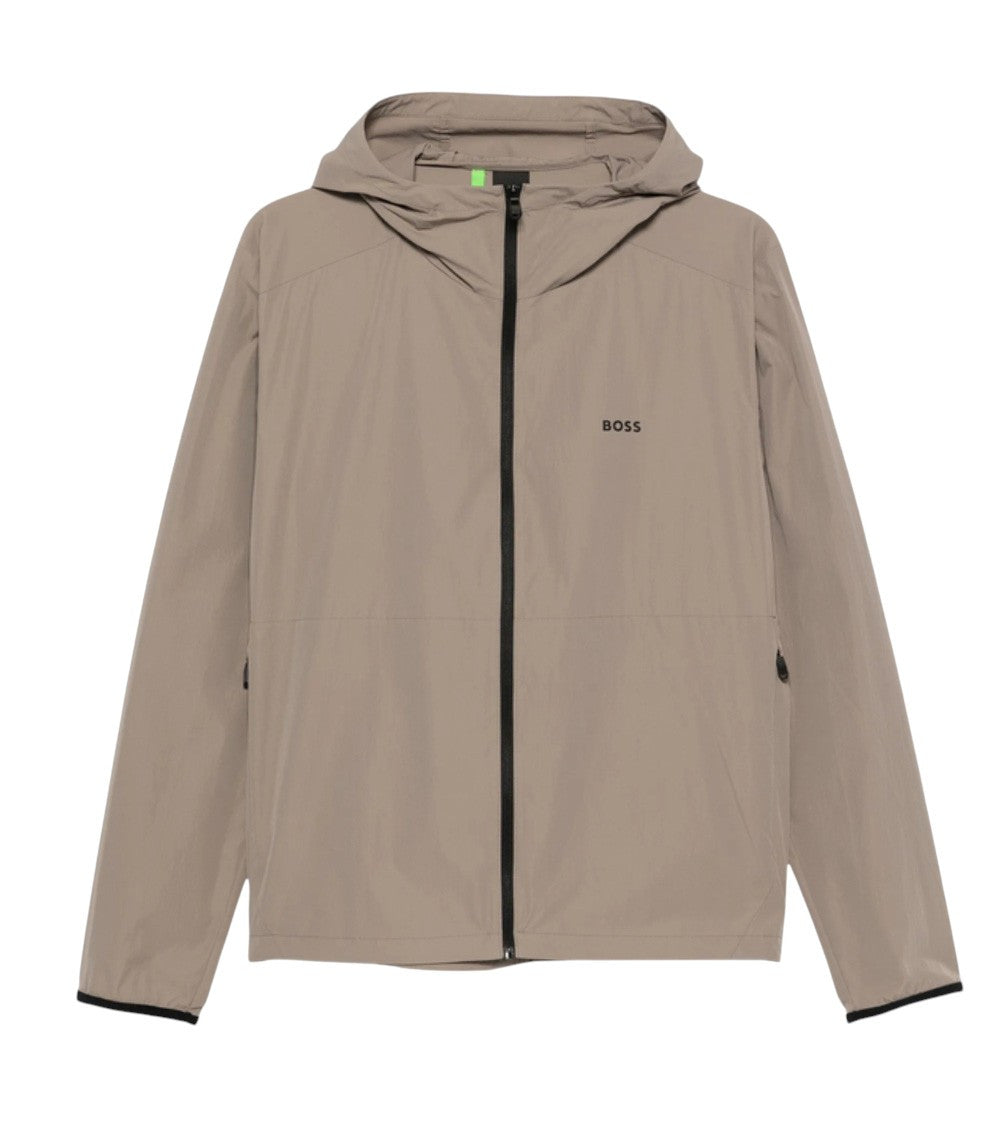 Beige Logo Hood Jacket 1