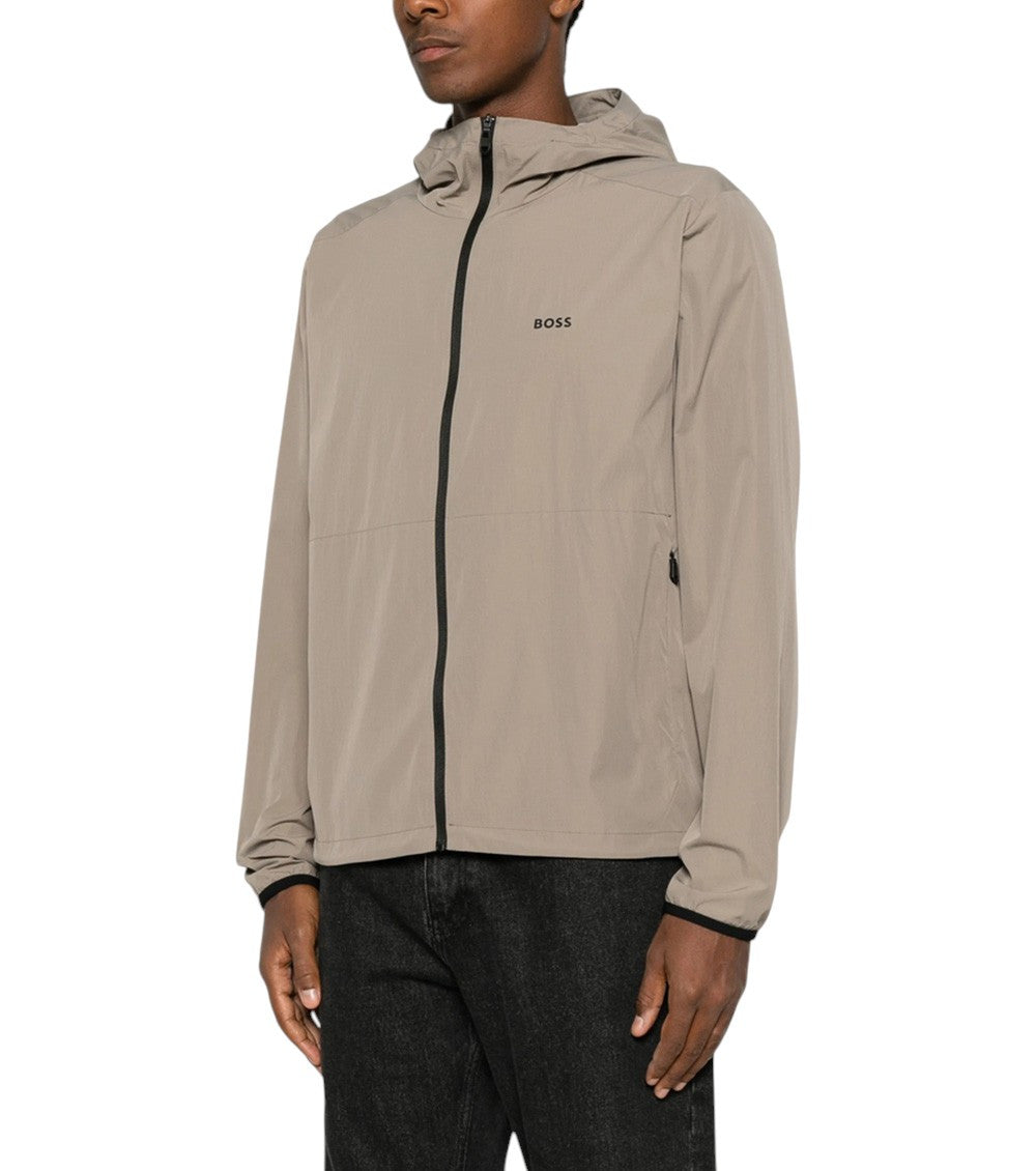 Beige Logo Hood Jacket 2