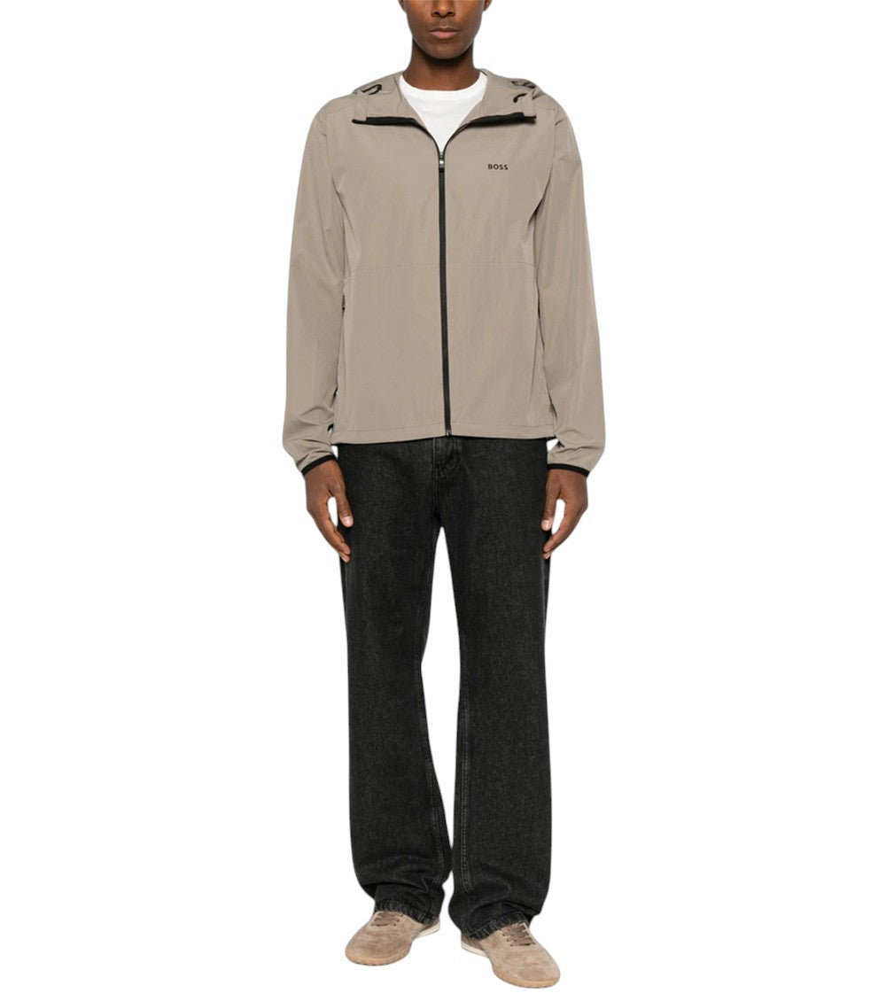 Beige Logo Hood Jacket 4