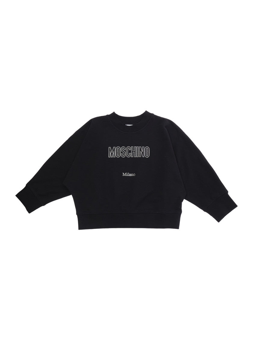 Girls Black Crewneck Sweatshirt 1