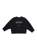 Girls Black Crewneck Sweatshirt 1