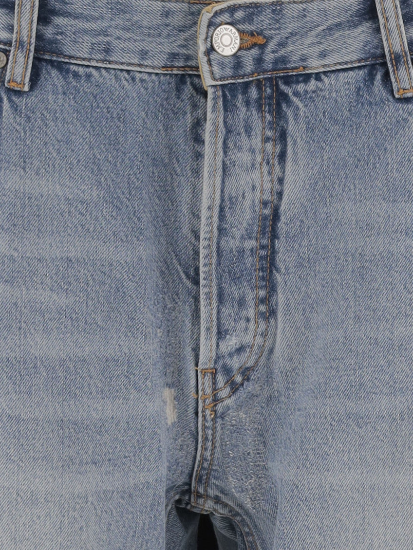 Light Blue Straight Mid Rise Jeans 3