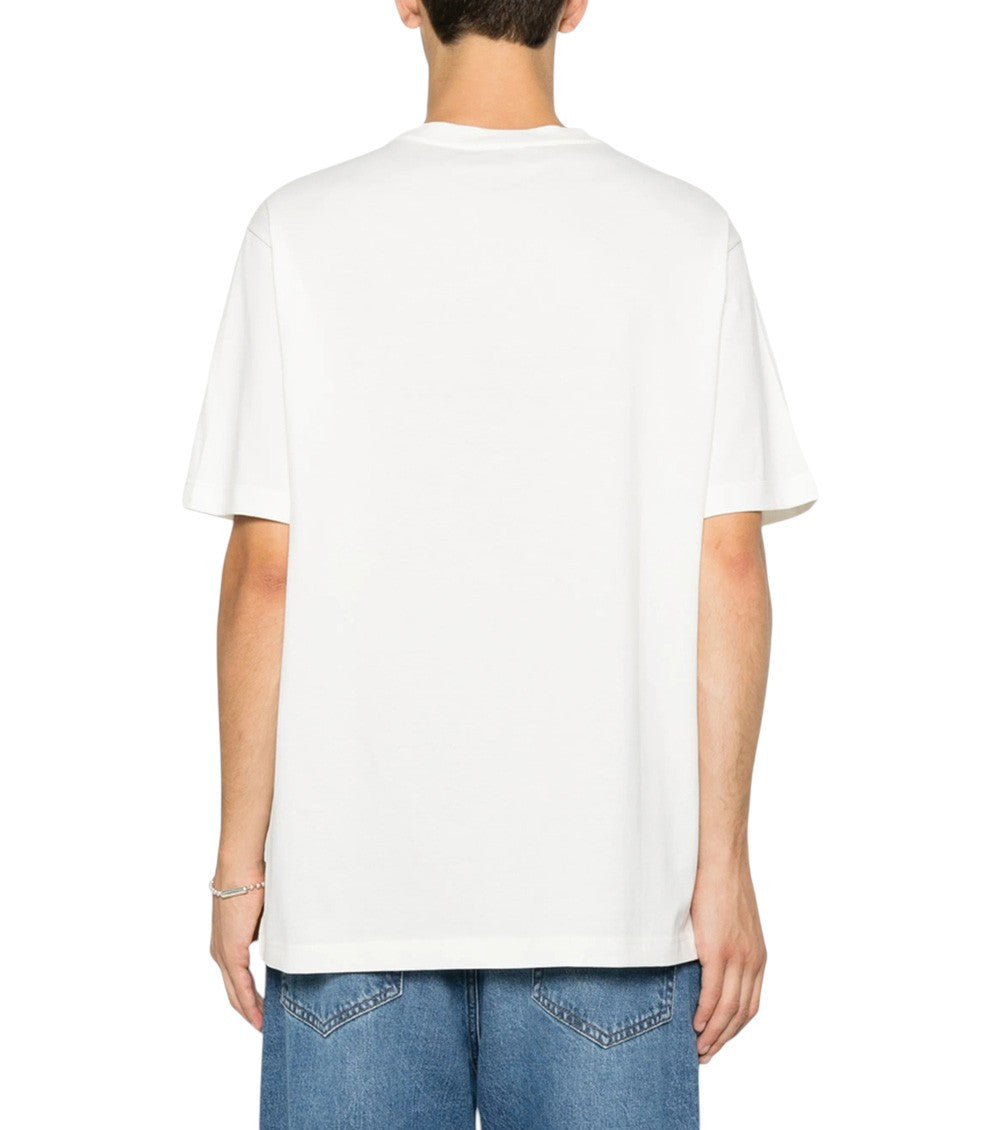 White Logo Crew Neck T-Shirt 3