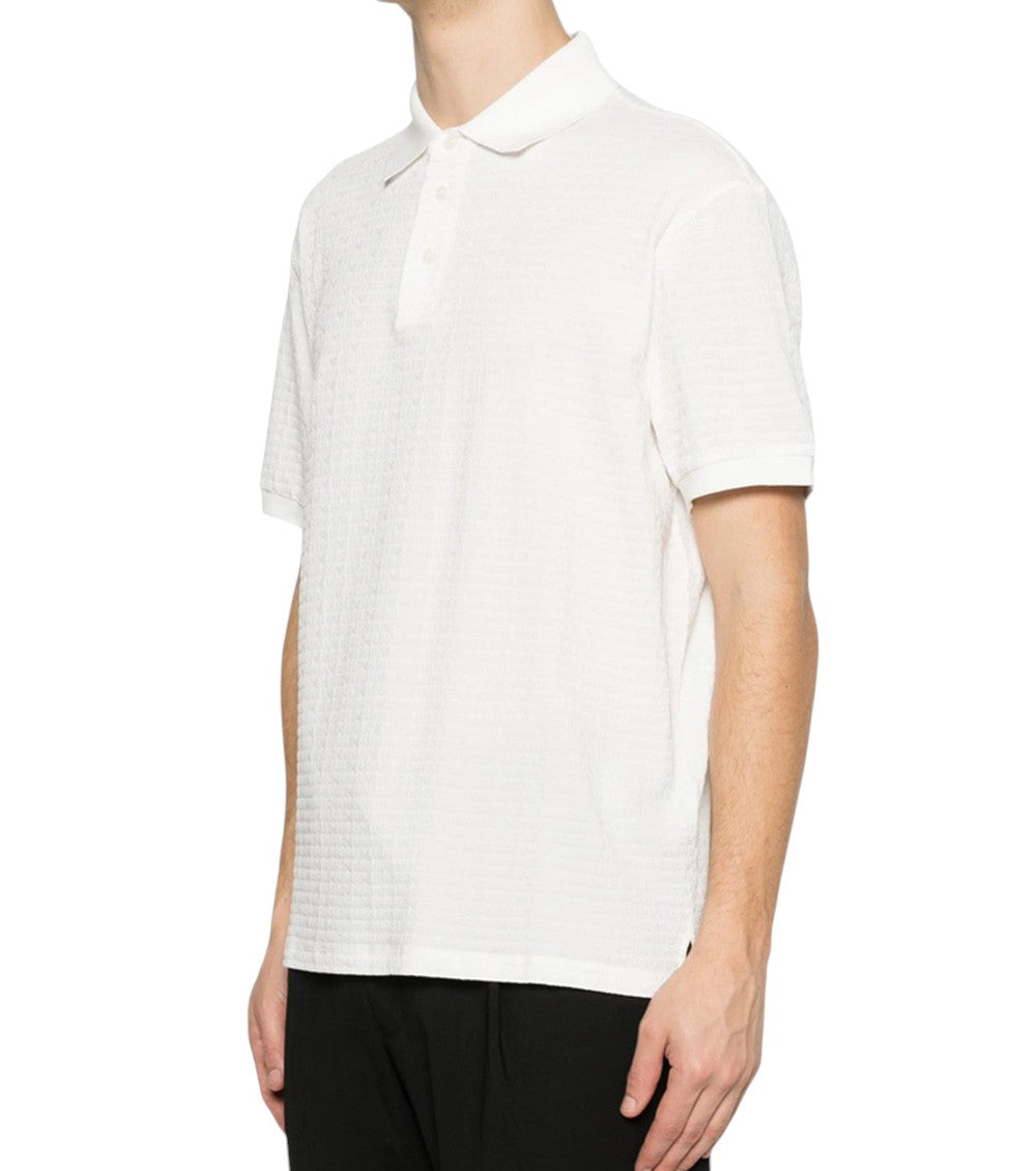 White Textured Polo 4