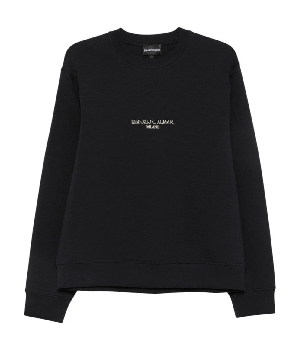 Black Logo Crew Neck Sweatshirt 1